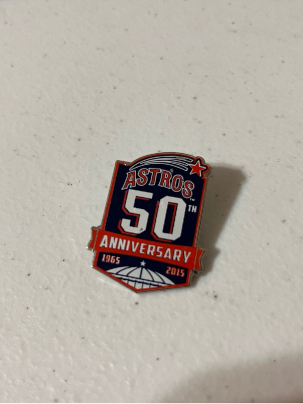 Houston Astros 50th Anniversary Lapel Pin 1965–2015 MLB Baseball Astrodome